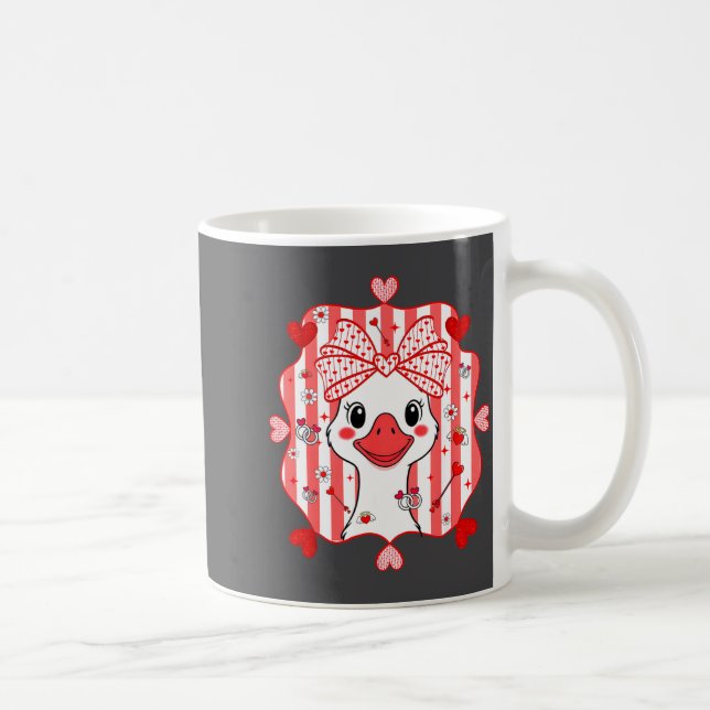 Mug Preppy Cute Goose Coquette Bow Valentine's Day Wom (Droite)
