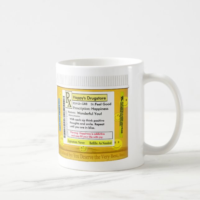 Mug Prescription pour le bonheur (Droite)