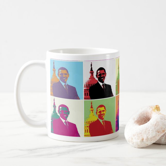 Mug Président Obama Pop Art (Avec donut)