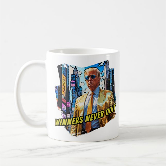 Mug Président Trump - Les gagnants n'arrêtent jamais (Gauche)