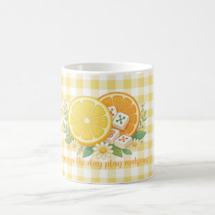 Mug Presser le jour Citron Gingham Mahjong 