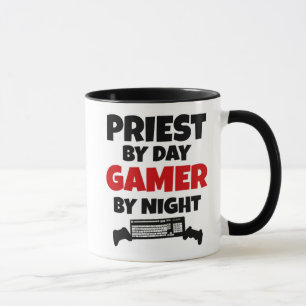 Mug Prêtre aime jouer aux jeux vidéo
