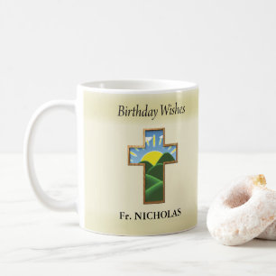 Mug Prêtre croisé anniversaire Personnalisé