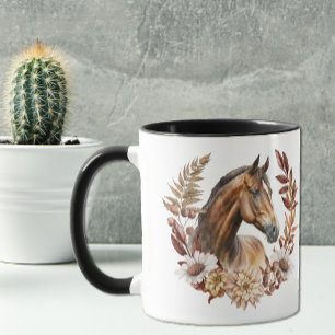 Mug Pretty Bay Horse couronne d'automne