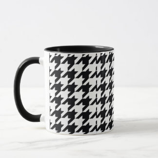 Mug Pretty Black White Houndstooth