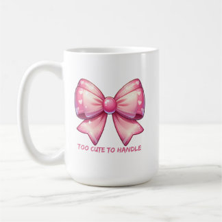 Mug Pretty Pink Bow-Too Cute To Handle