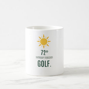 Mug Prévisions d'anniversaire de golf pour golfeur