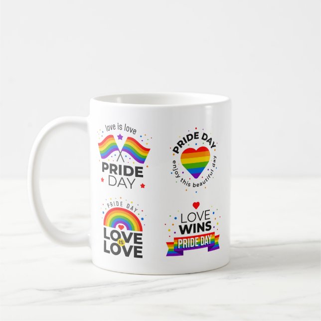 Mug Pride Day Rainbow Heart (Gauche)