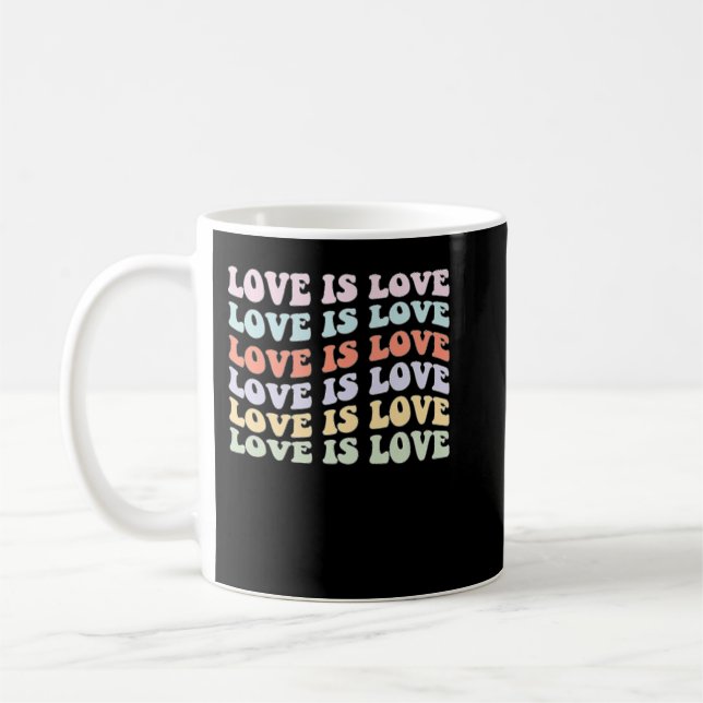 Mug Pride Marche Arc en ciel L'égalité L'amour est amo (Gauche)