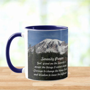 Mug Prière de sérénité inspirante Mont Rainier