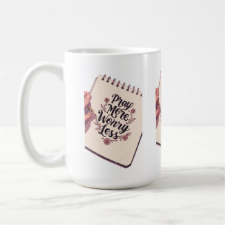 Mug Priez Plus, Inquiéter Moins - La Foi Sur La Peur