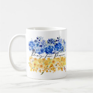 Mug Priez pour la paix & la paix en Ukraine & aquarell