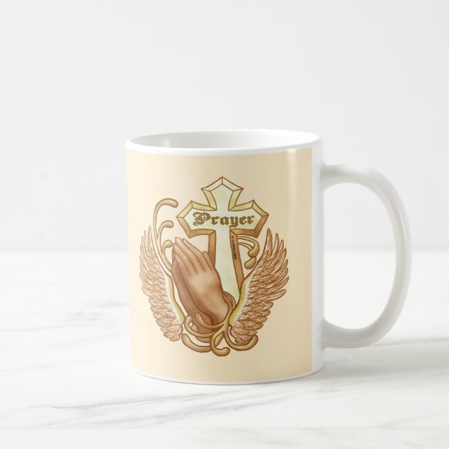 Mug Priez Toujours Croix Chrétienne Musique (Droite)