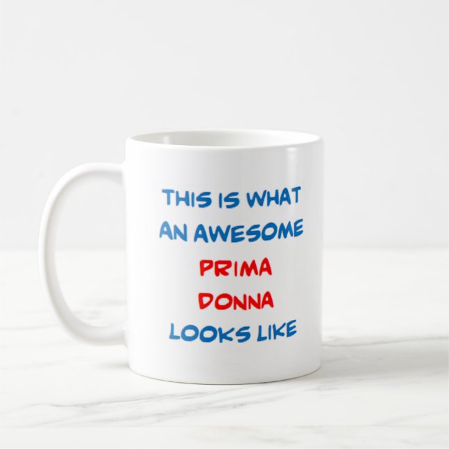 Mug prima donna, génial (Gauche)