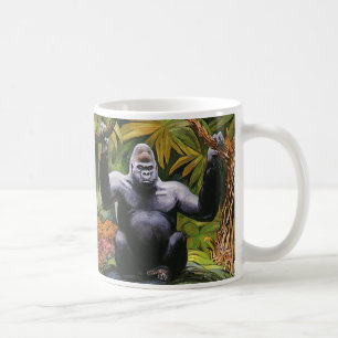 Mug Primate de la jungle Vintage, Gorille des terres b