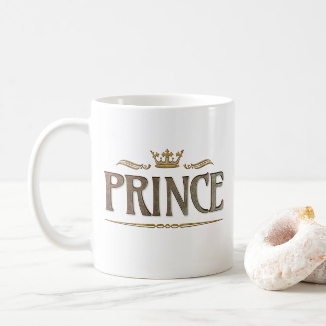 Mug PRINCE - Grande Couronne médiévale royale (Avec donut)
