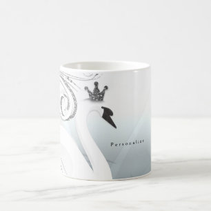 Mug Princesse Cygne Argent & Blanc Tourbillon Chic Con