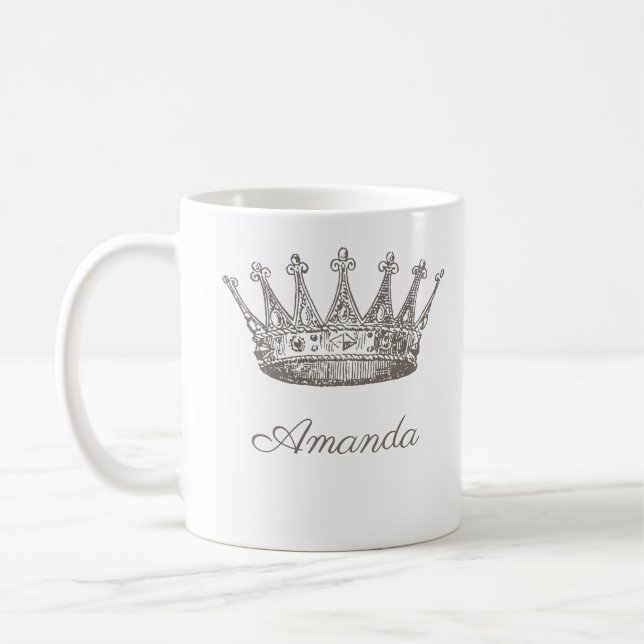 Mug Princesse personnalisée Crown Tiara (Gauche)