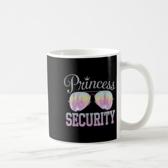 Mug Princesse Sécurité Protection Retro Castle Hommes  (Droite)