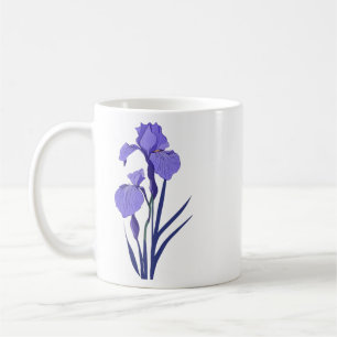 Mug Printemps 42 fleurs, dessin à trait, minimaliste, 
