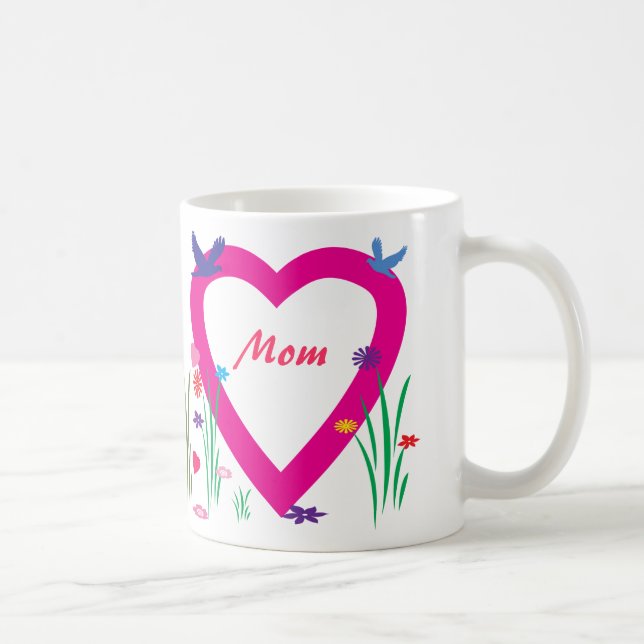 Mug Printemps, Coeurs, Amour Fête des Mères (Droite)