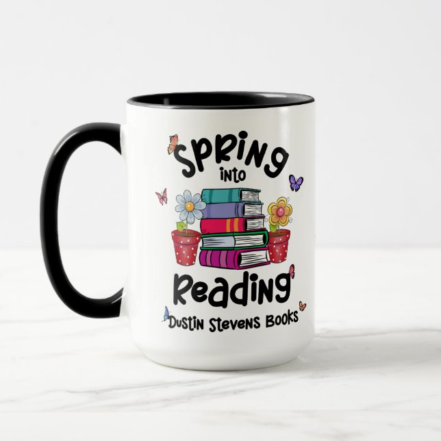 Mug Printemps En Lecture Dustin Stevens Livres (Gauche)