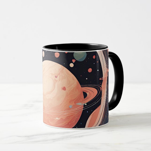 Mug 💖 🌠 "Pris dans ton orbite" (Devant droit)