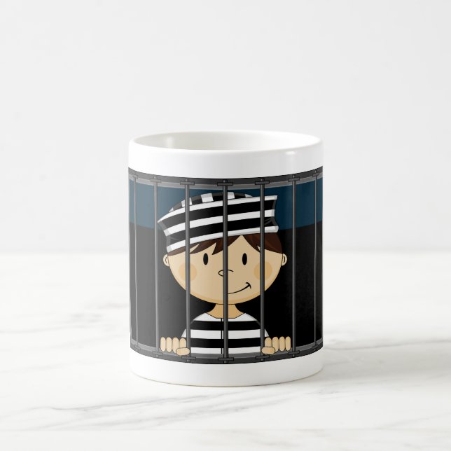 Mug Prisonnier de bande dessinée en cellule de prison (Centre)
