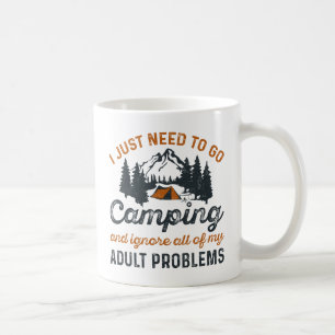 Mug Problèmes d'adultes en camping