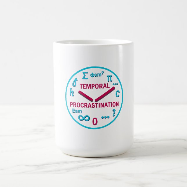 Mug Procrastination temporelle Physique Horloge T-shir (Centre)