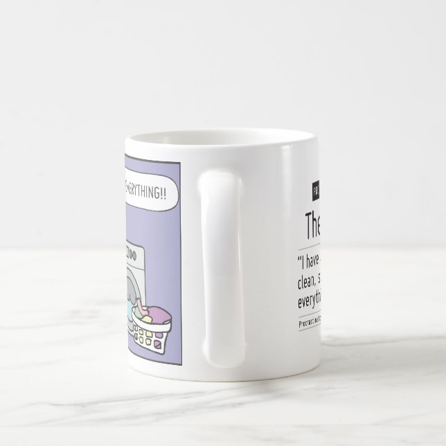 Mug Procrastinator's Cup : Le café plus propre (Poignée)