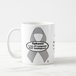 Mug Produit de ruban d'argent de conscience d'aphasie