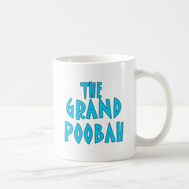 Mug Produits bleus grands de police de Poobah (Droite)