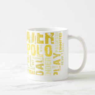 Mug Produits de nuage de mot de polo d'eau