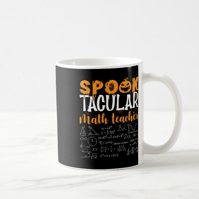 Mug Prof de maths Amateur de maths effrayant Halloween (Droite)