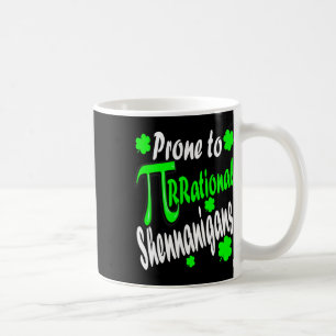 Mug Prof de maths Pi Day St Patrick's Day 2025 Shamroc