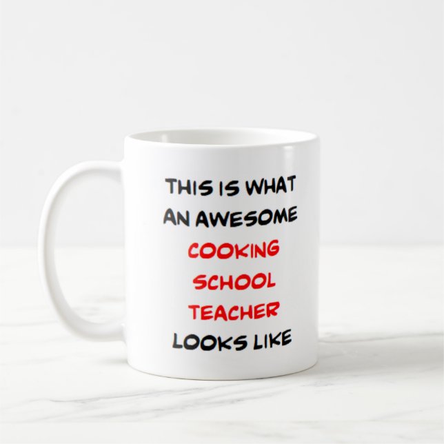 Mug Professeur à l'école de cuisine, génial (Gauche)