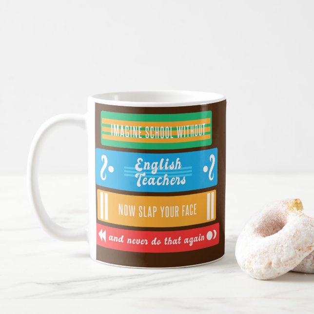 Mug Professeur d'anglais à l'école  (Avec donut)