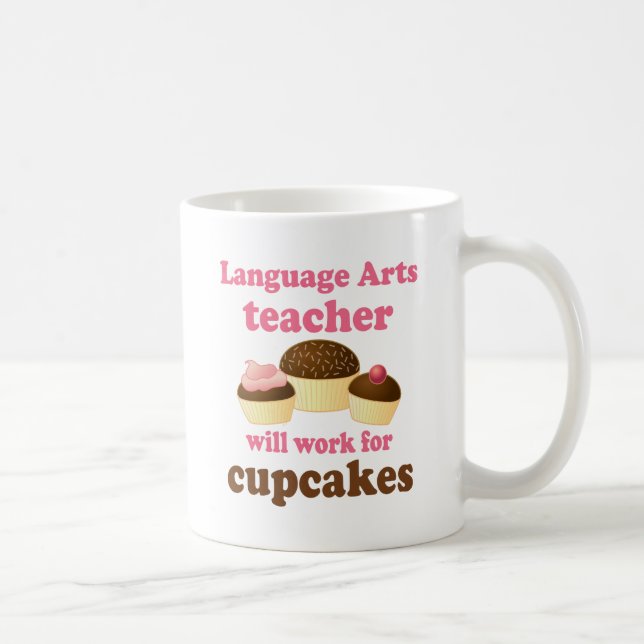 Mug Professeur d'arts drôle de langue (Droite)