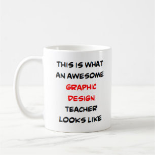 Mug professeur de design graphique, génial