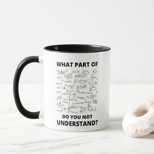 Mug Professeur de mathématiques Professeur de mathémat (Avec donut)