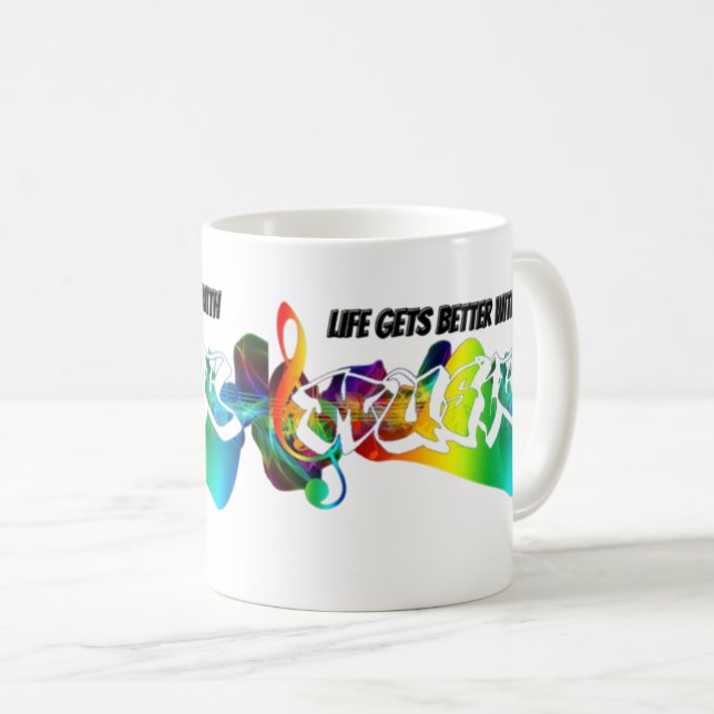Mug Professeur de musique de guitare (Devant droit)