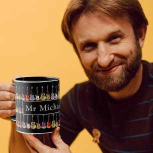 Mug professeur de musique de guitare personnalisé