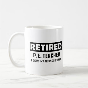 Mug Professeur de PE retraité J'aime mon nouveau calen