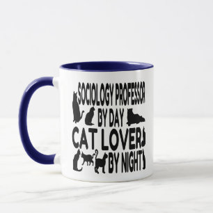 Mug Professeur de sociologie Amoureux des chats