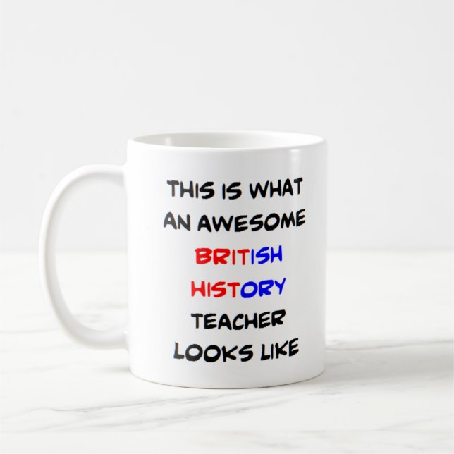 Mug professeur d'histoire britannique, génial (Gauche)