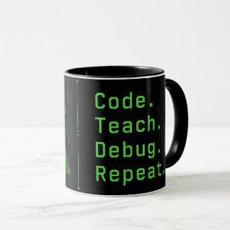Mug Professeur d'informatique Code Enseigner Déboguer