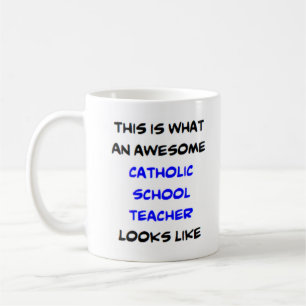 Mug professeur école catholique, génial