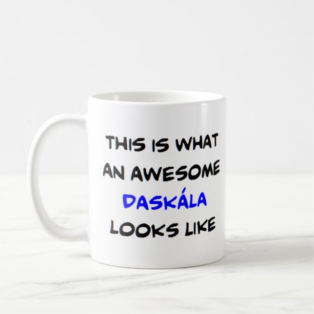 Mug professeur grec daskala, génial (Gauche)