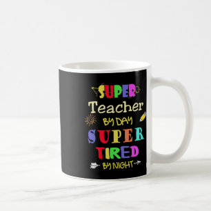 Mug Professeur Par Jour Super Fatigué Par Nuit Funny S